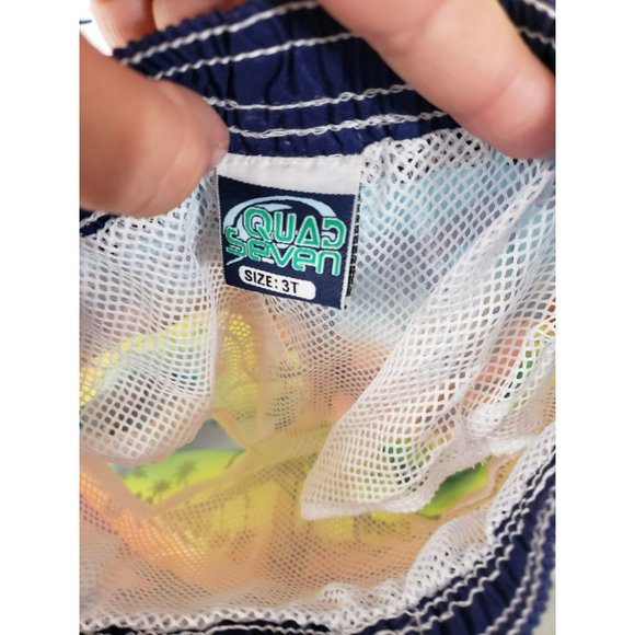 Quad Seven 3T Tropical summer multicolored boys board swim shorts swimwear - Picture 2 of 11